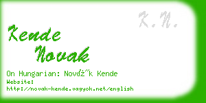 kende novak business card